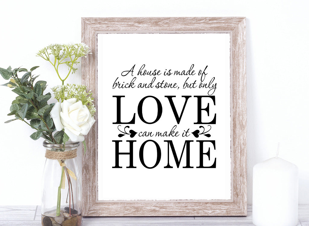 A house is made of brick & stone Foil Print
