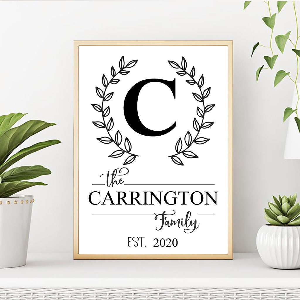 Personalised Foiled Family Monogram