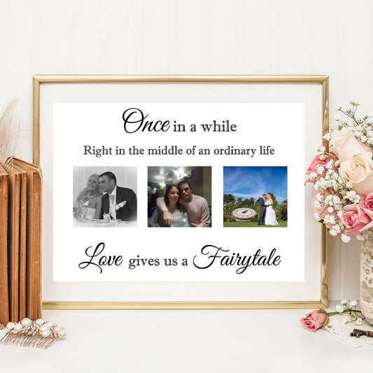 Love Gives Us A Fairy Tale Personalised Photo Print