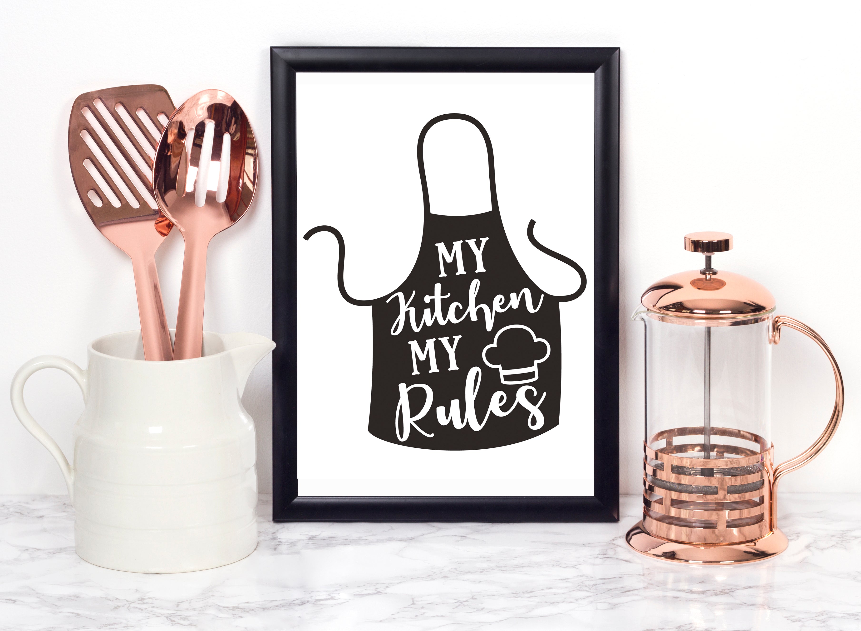 My Kitchen My Rules Foiled Print
