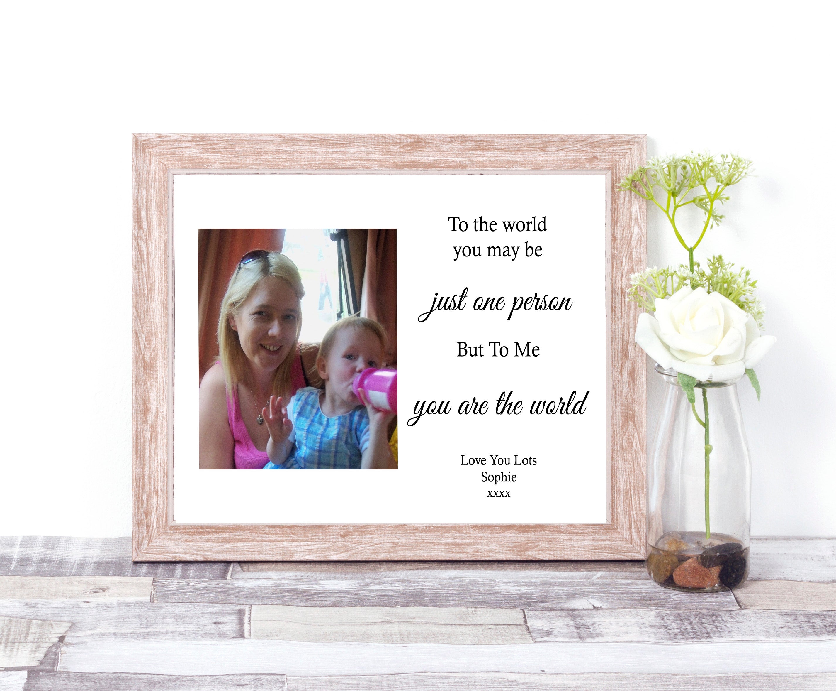 Personalised Photo Print For Mummy - To The World