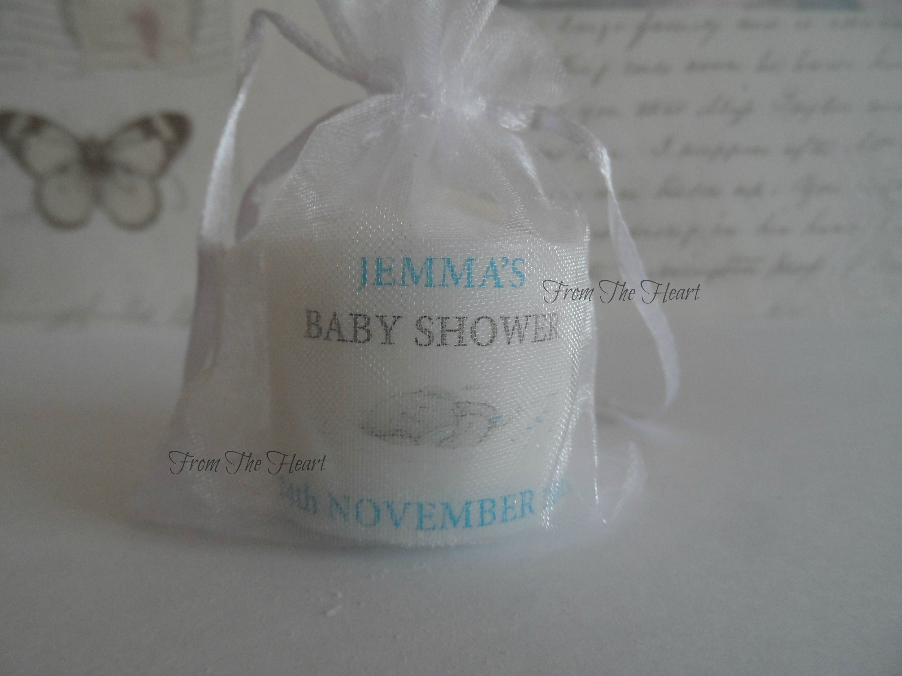 Set Of 10 Personalised Tatty Teddy Baby Shower Favours