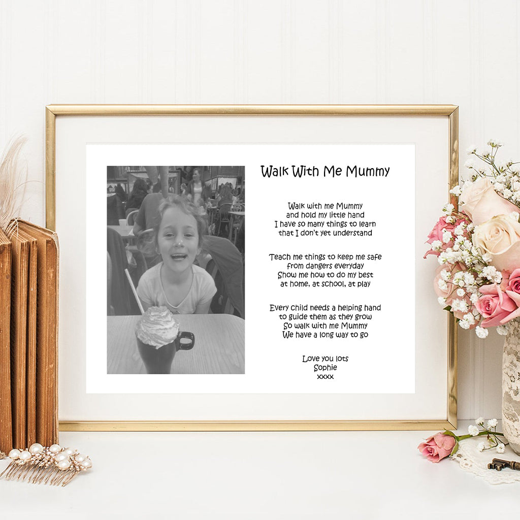 Walk With Me Mummy Print With Photo