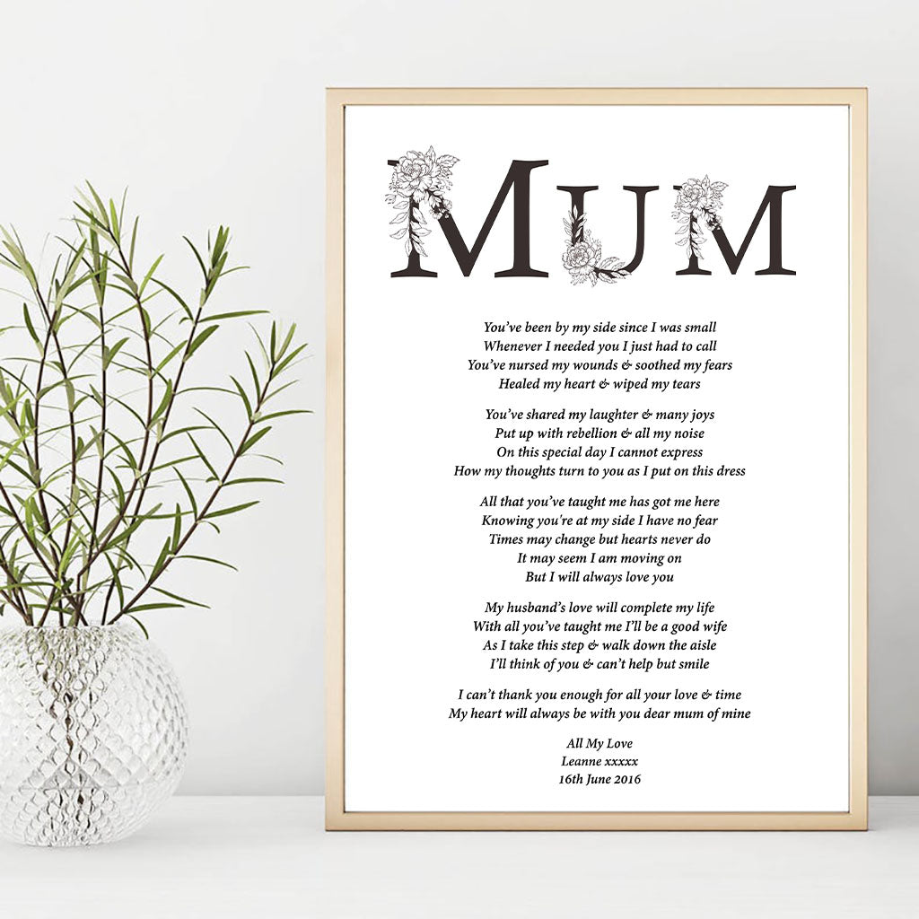 Mother Of The Bride Foil Print Mum