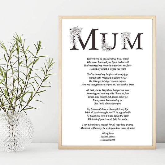 Mother Of The Bride Foil Print Mum