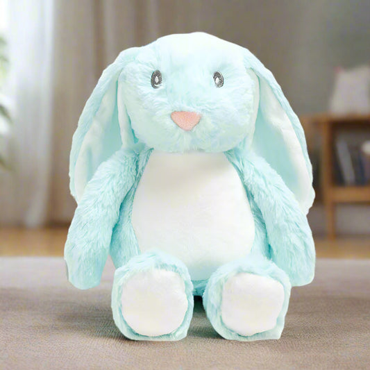 Personalised Plush Blue Rabbit