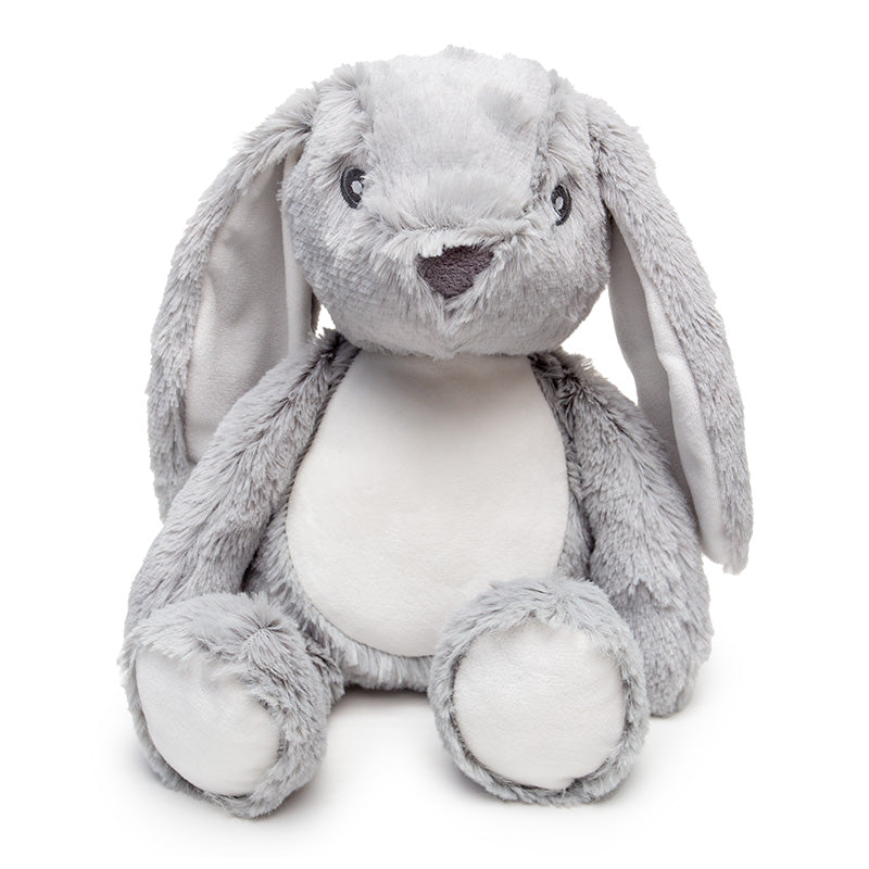 Personalised Plush Grey Rabbit