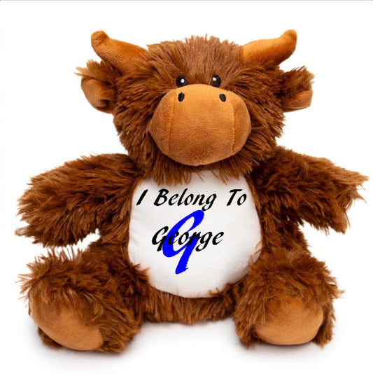 Personalised I Belong To Highland Cow Teddy