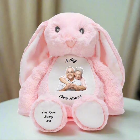 Personalised Plush Pink Rabbit