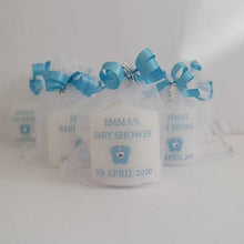 Personalised Set Of 10 Blue Baby Shower Candles