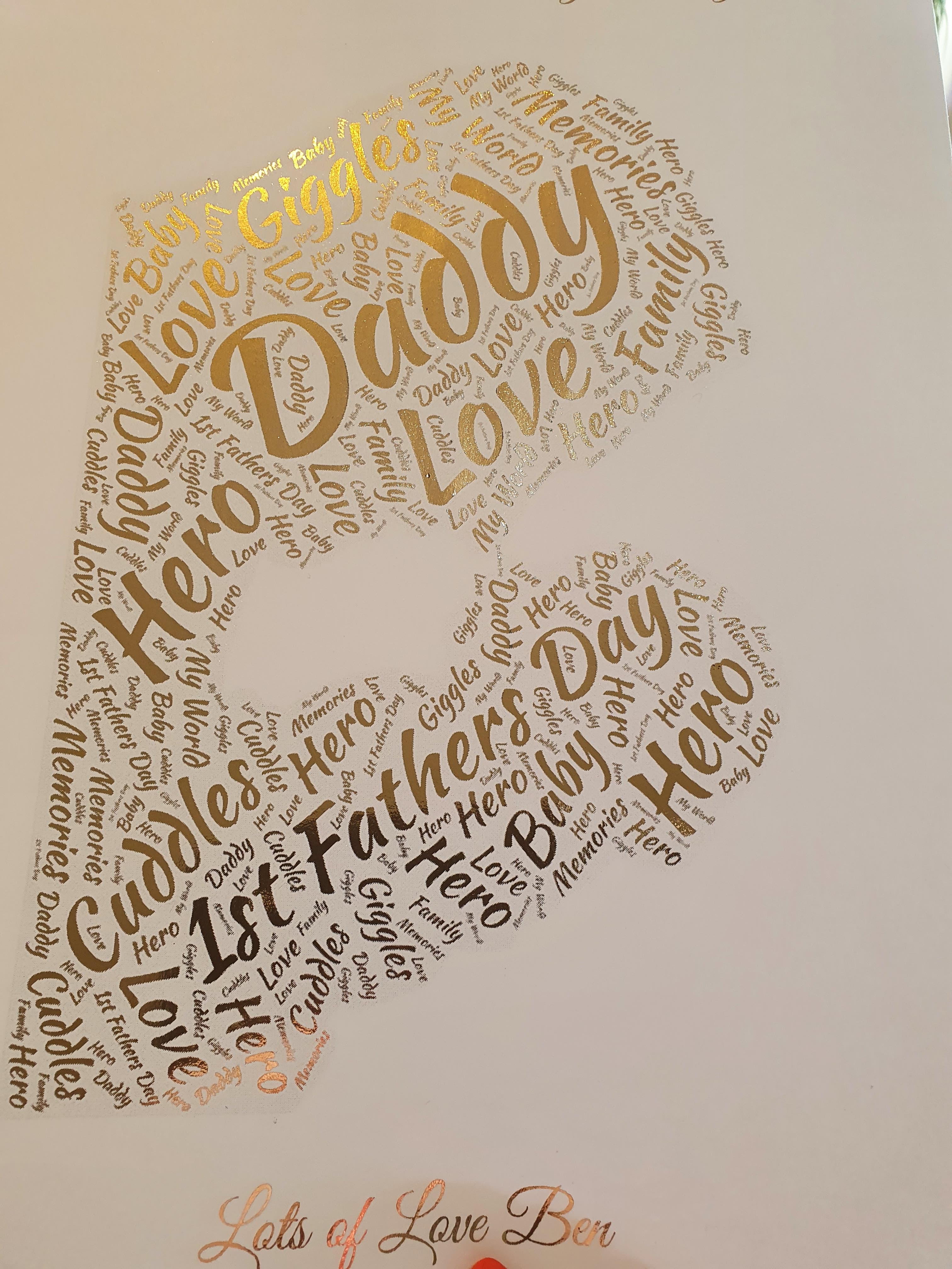 Personalised Dad & Baby Foiled World Art Selection