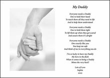 A4 Personalised My Daddy Print/Gift