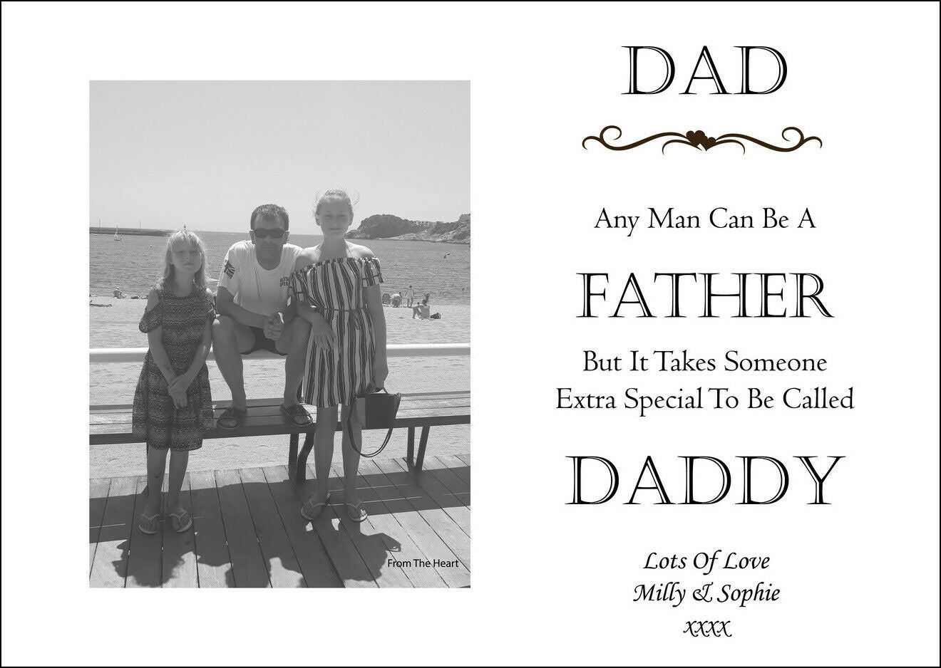 A4 Personalised Dad/Stepdad Gift/Poem