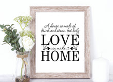 A house is made of brick & stone Foil Print