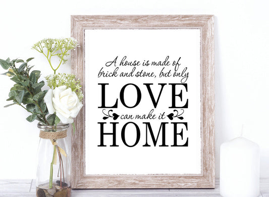 A house is made of brick & stone Foil Print
