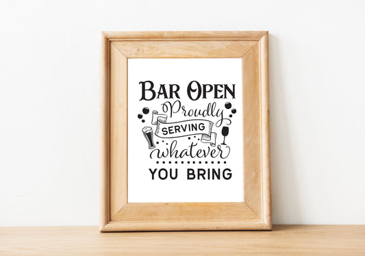 Bar Open Print
