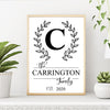 Personalised Foiled Family Monogram