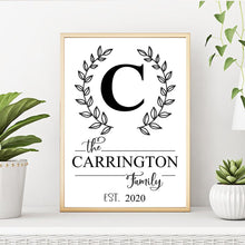 Personalised Foiled Family Monogram