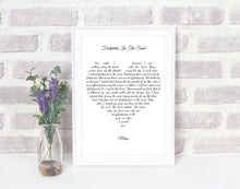 Personalised Footprints In The Sand Foiled Poem
