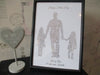 Dad With 2 Daughters Foiled Word Art Print