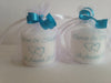 Set Of 10 Personalised Twin Heart Candle Wedding Favours