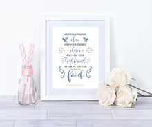 Keep Your Friends Close Personalised Print