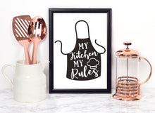 My Kitchen My Rules Foiled Print