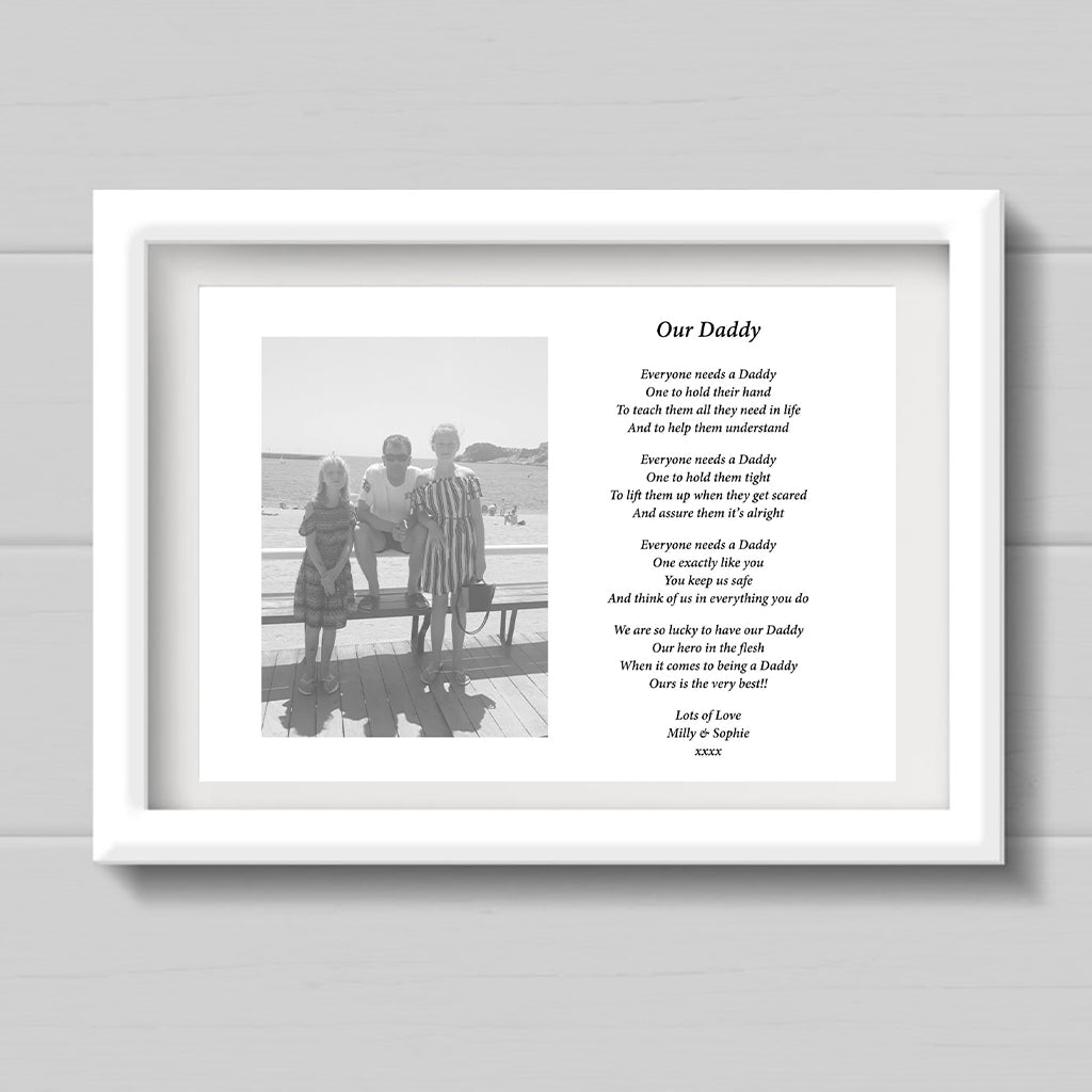 "Our Daddy" Personalised Photo Print