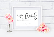Our Family Personalised Print