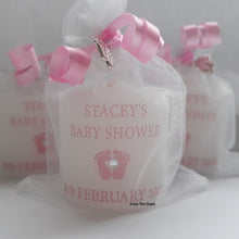 Personalised Set Of 10 Pink Baby Shower Candles
