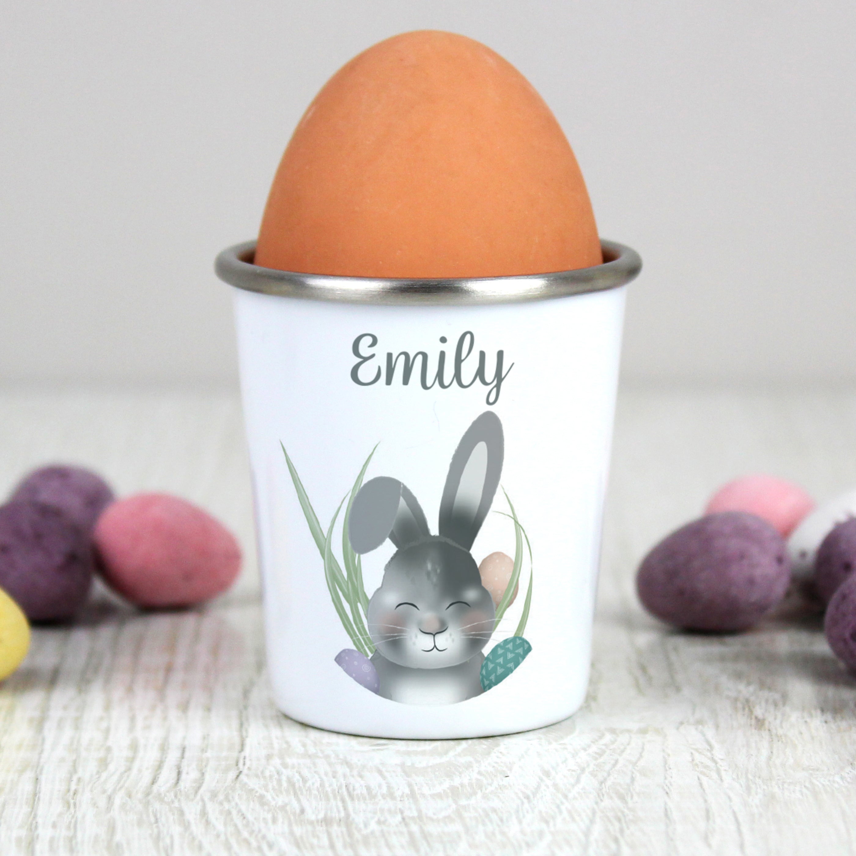 Personalised Easter Bunny Rabbit Egg Cup