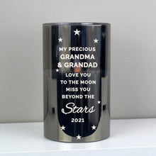 Personalised Miss You Beyond The Stars Smoked Glass LED Candle