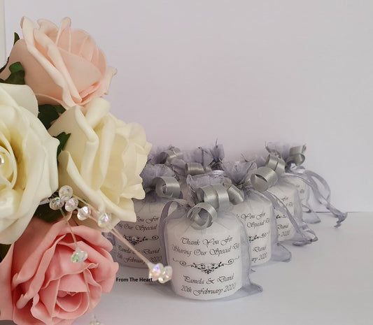 Set Of 10 Personalised "Thank You For Sharing Our Special Day" Wedding Favours
