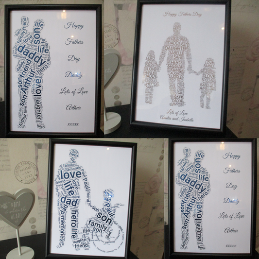 Selection Of Fathers Day Foiled Word Art Designs