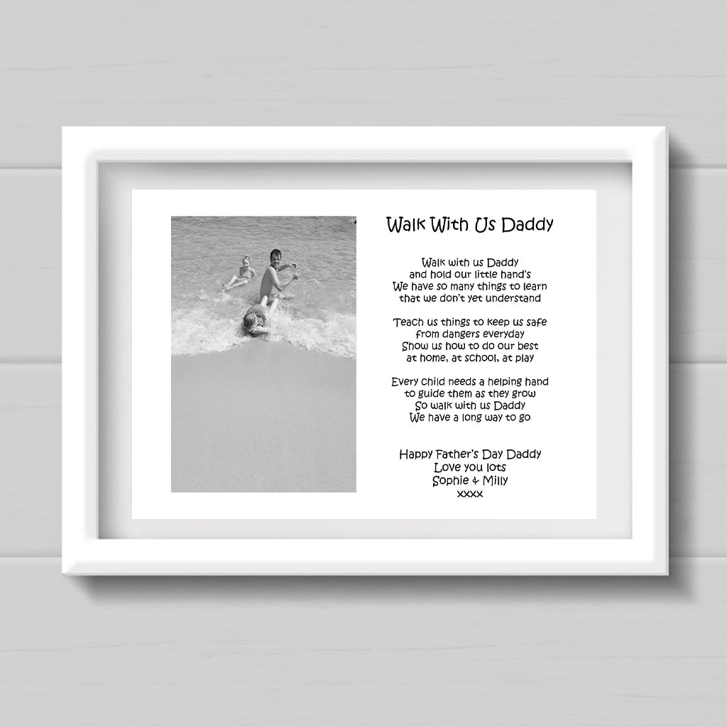 Walk With Us Daddy A4 Print