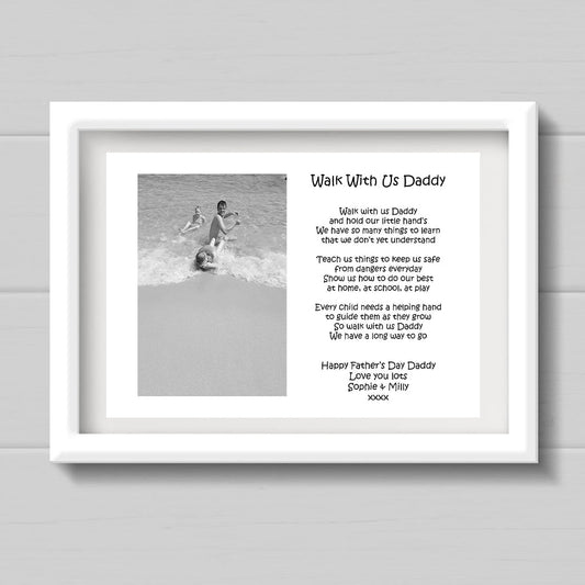 Walk With Us Daddy A4 Print