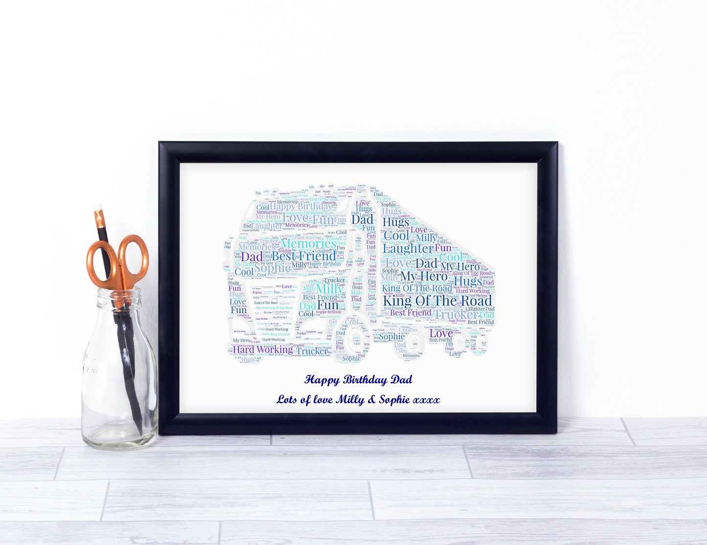 Personalised Truck Driver Word Art Print