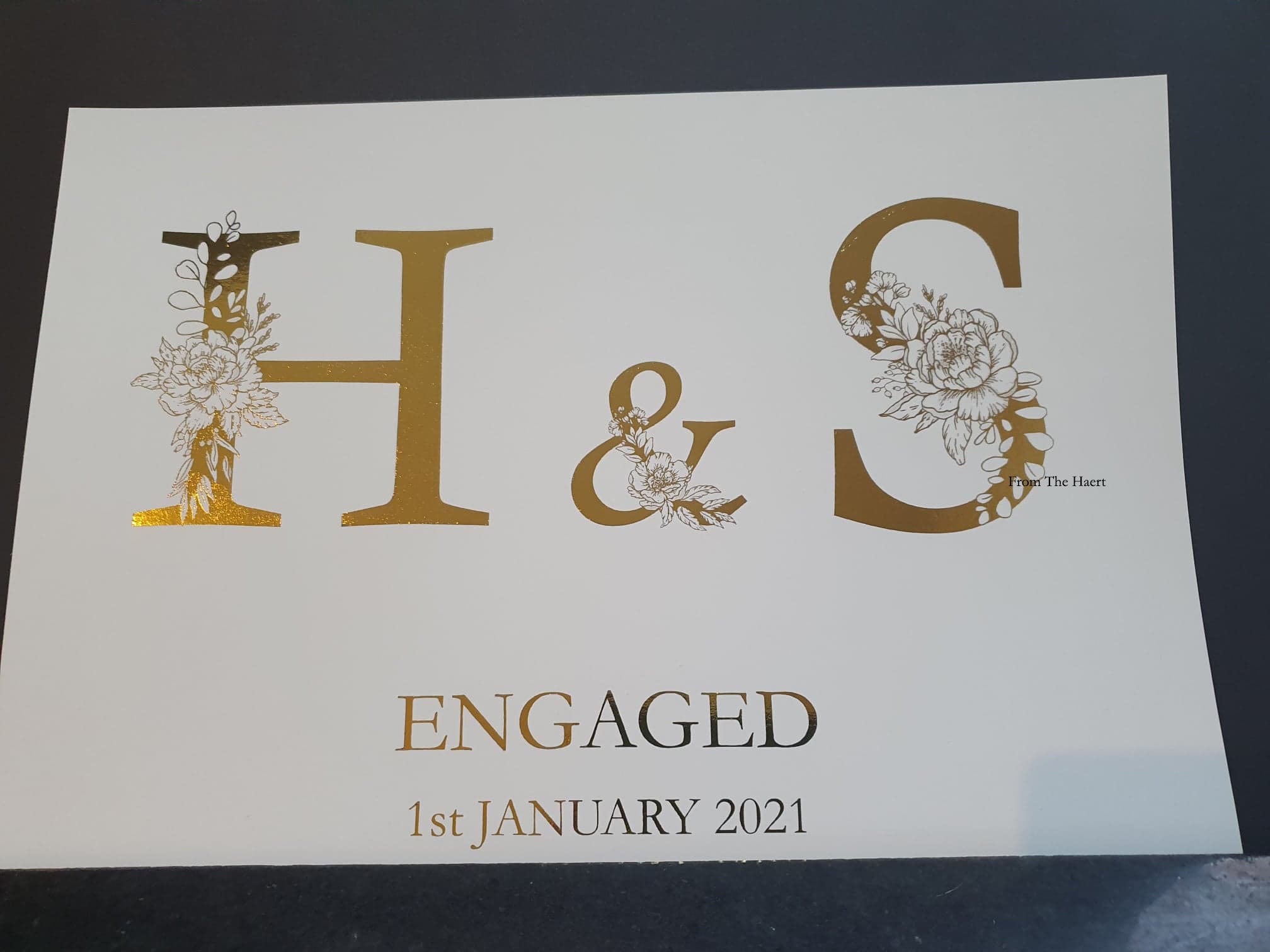 Personalised Foiled Engagement Gift