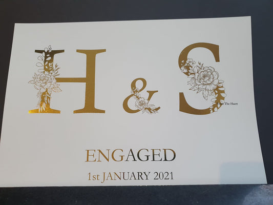 Personalised Foiled Engagement Gift