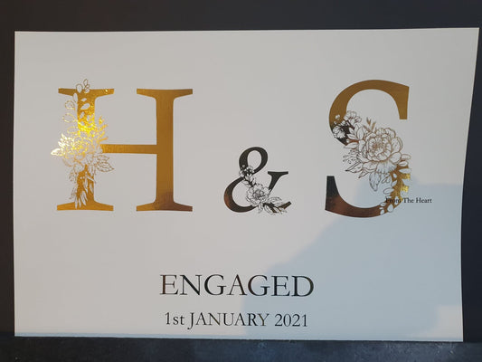 Personalised Foiled Engagement Gift