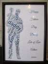 Father And Son Foiled Word Art Print
