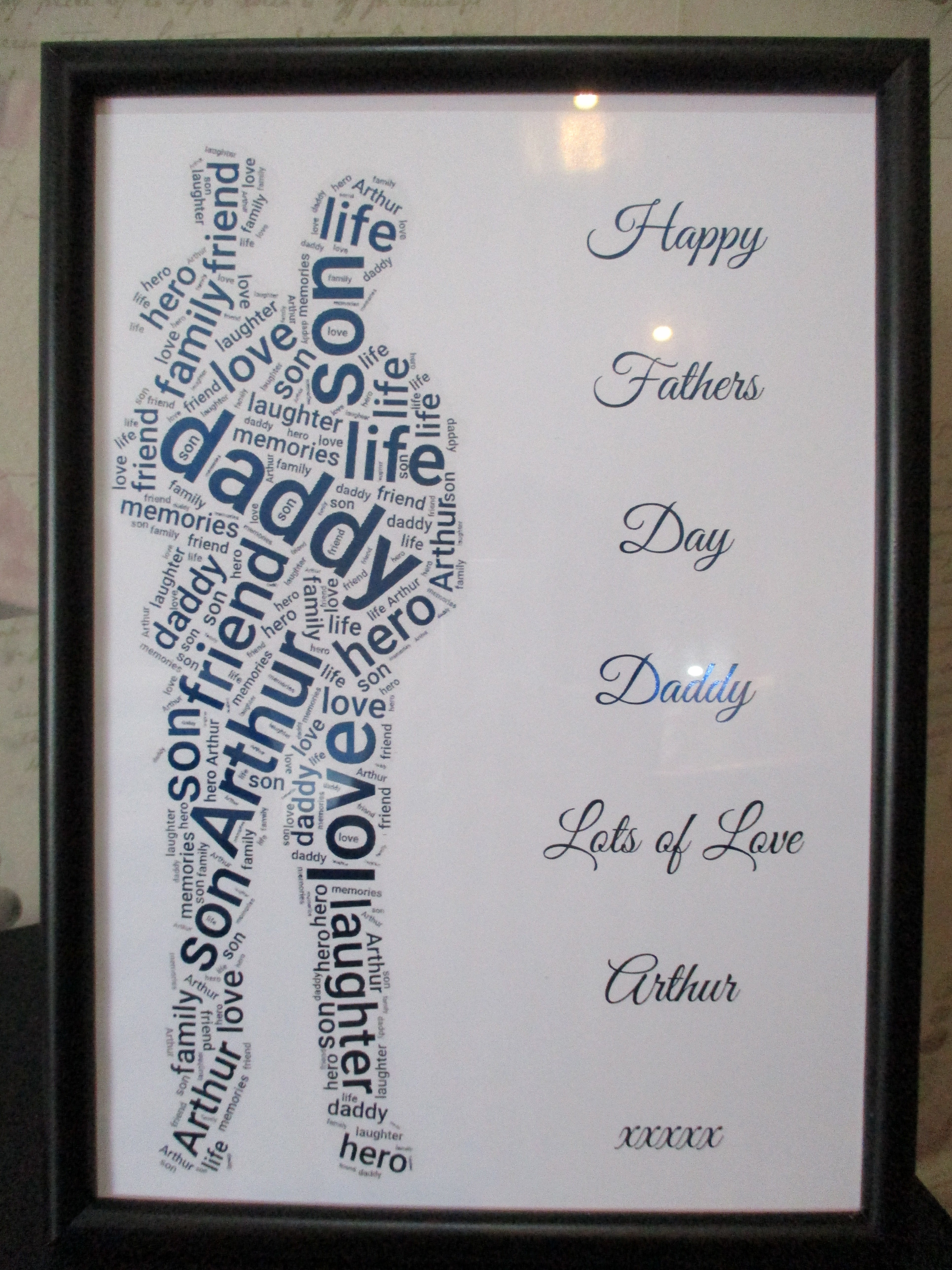 Father And Son Foiled Word Art Print