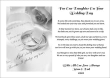 For Our Daughter On Your Wedding Day