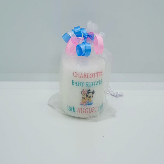 Personalised Set Of 10 Baby Mouse Baby Shower Candles