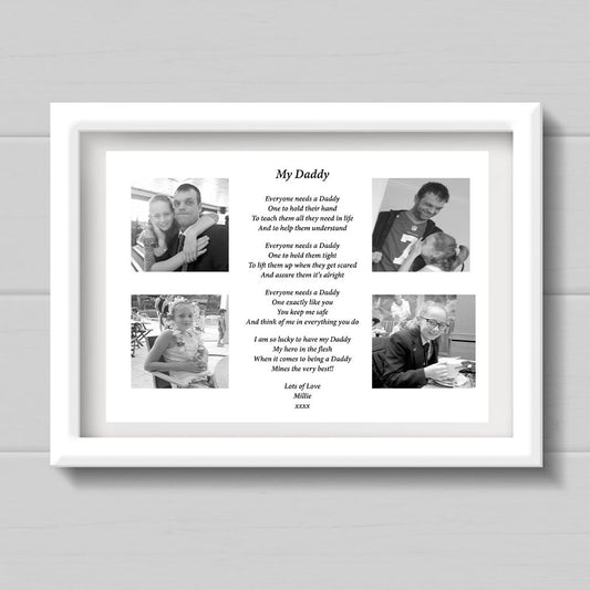 Personalised My Daddy Photo Poem