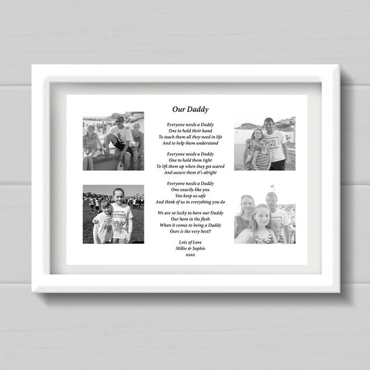 Personalised Our Daddy Photo Poem Print