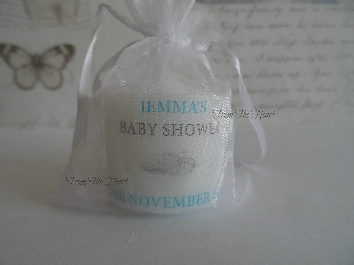 Set Of 10 Personalised Tatty Teddy Baby Shower Favours