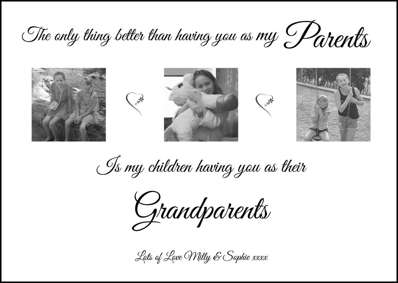 The Only Thing Better Than Having You As My Parents personalised photo Print