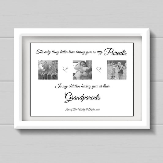The Only Thing Better Than Having You As My Parents personalised photo Print