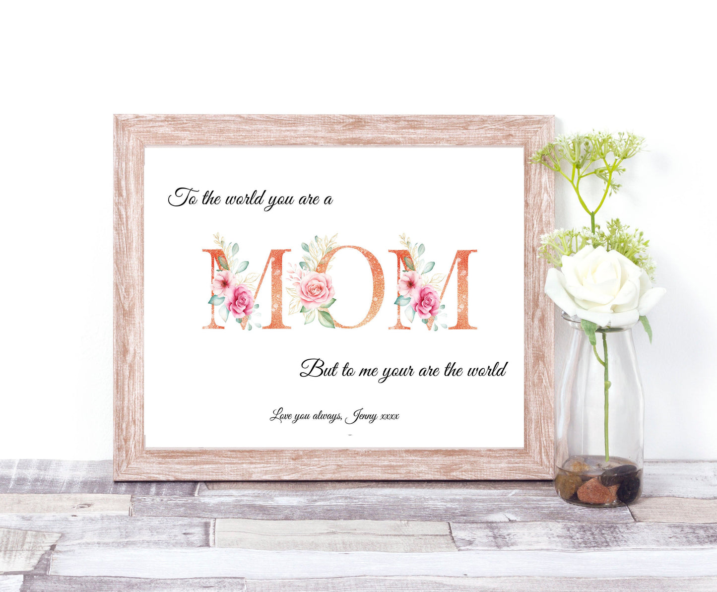 To The World You Are A Mum Personalised print